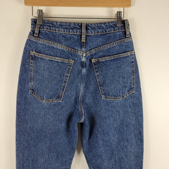 Lovers + Friends Reece Vera Cruz Distressed Button Fly Slim Straight Ankle Jeans - Picture 10 of 16